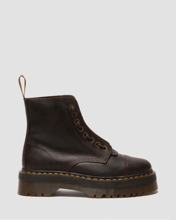 Bottes à plateforme en cuir Crazy Horse Sinclair Bottes à plateforme en cuir Crazy Horse Sinclair