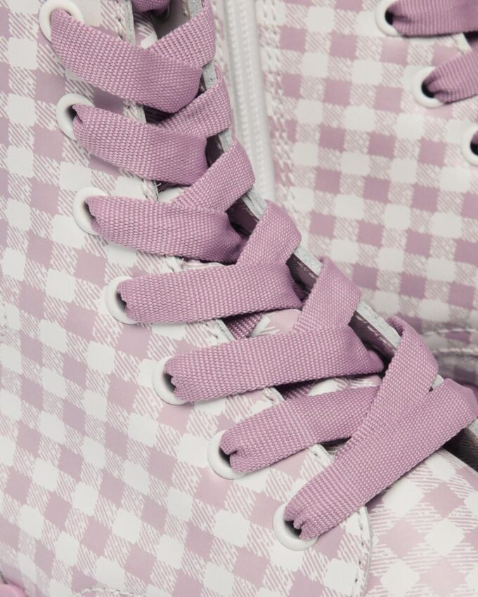 Bottes à plateforme en cuir JADON HEART Gingham Bottes à plateforme en cuir JADON HEART Gingham