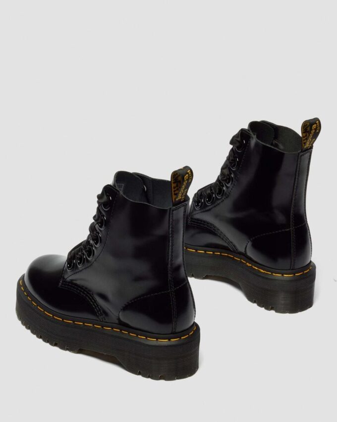 Bottes à plateforme en cuir pour femmes Molly Bottes à plateforme en cuir pour femmes Molly
