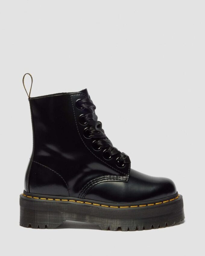 Bottes à plateforme en cuir pour femmes Molly Bottes à plateforme en cuir pour femmes Molly