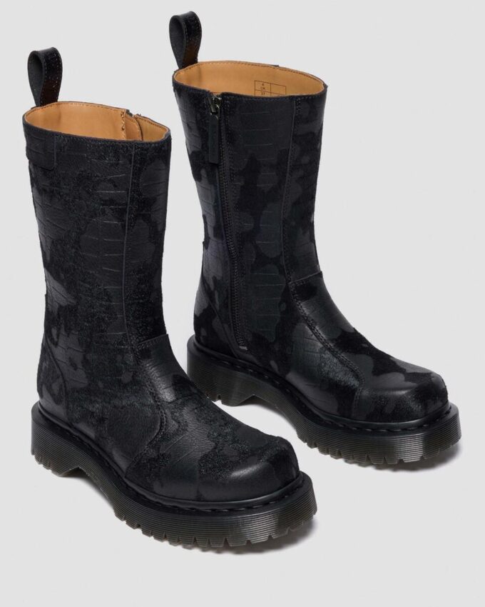 Bottes REJENA en cuir embossé croco Bottes REJENA en cuir embossé croco