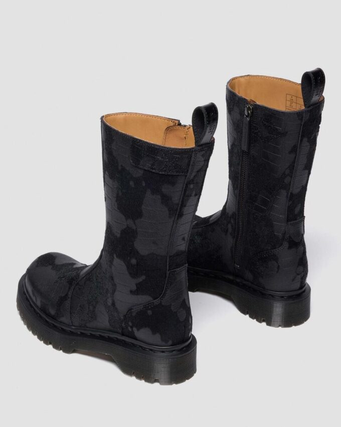 Bottes REJENA en cuir embossé croco Bottes REJENA en cuir embossé croco