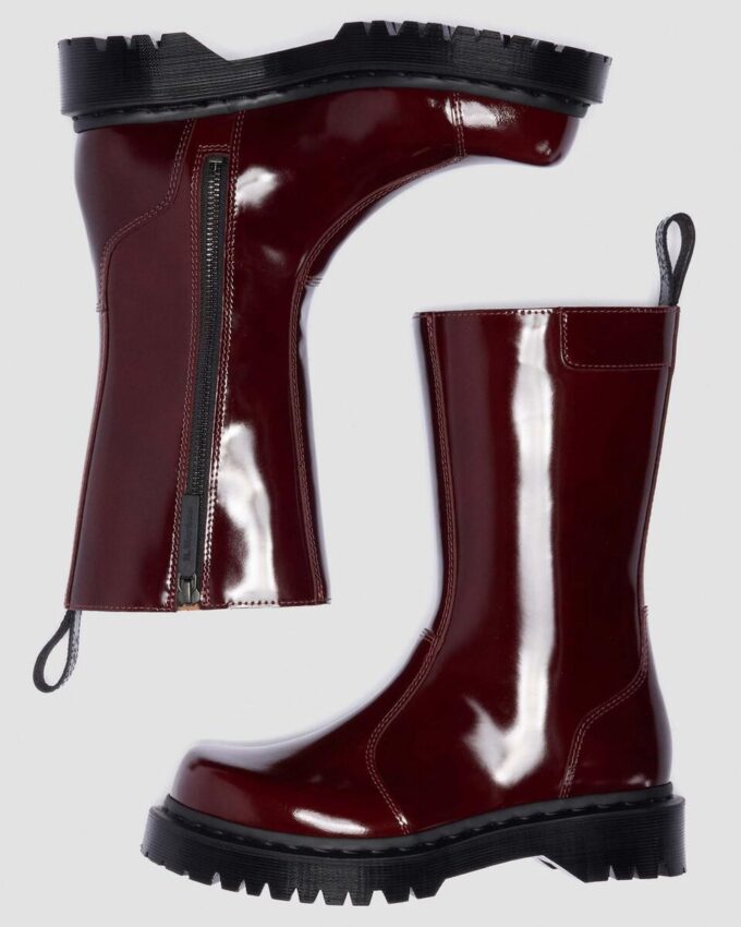 Bottes Rejena en cuir laqué