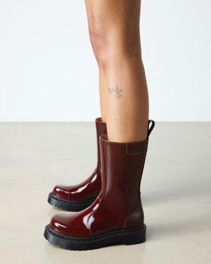 Bottes Rejena en cuir laqué