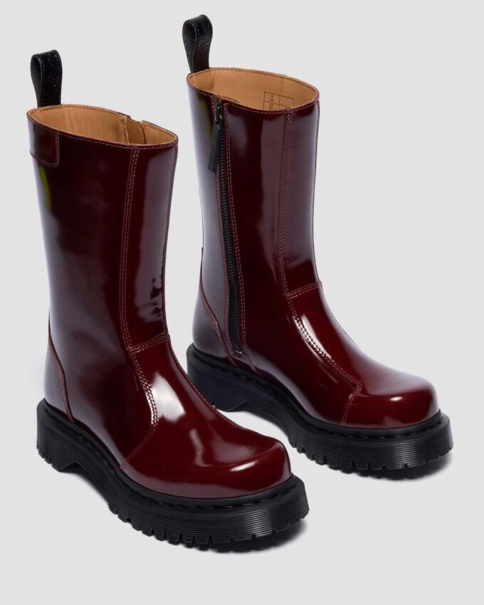 Bottes Rejena en cuir laqué