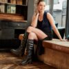 Bottes à talons hauts en Virginia Leather Kasey Bottes à talons hauts en Virginia Leather Kasey