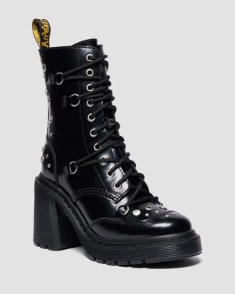 Bottes à talons évasés en cuir Buttero cloutées CHESNEY