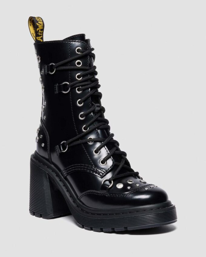 Bottes à talons évasés en cuir Buttero cloutées CHESNEY Bottes à talons évasés en cuir Buttero cloutées CHESNEY