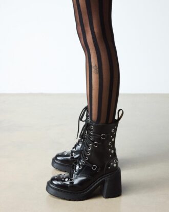 Bottes à talons évasés en cuir Buttero cloutées CHESNEY