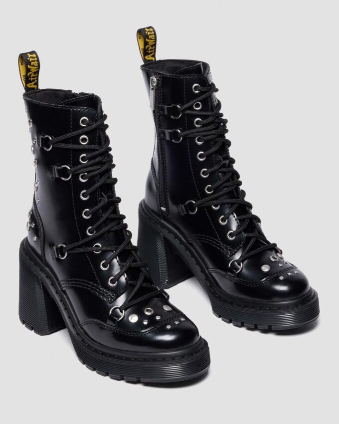 Bottes à talons évasés en cuir Buttero cloutées CHESNEY Bottes à talons évasés en cuir Buttero cloutées CHESNEY