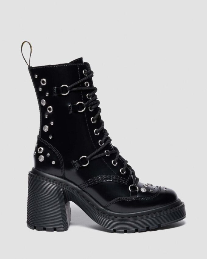 Bottes à talons évasés en cuir Buttero cloutées CHESNEY Bottes à talons évasés en cuir Buttero cloutées CHESNEY
