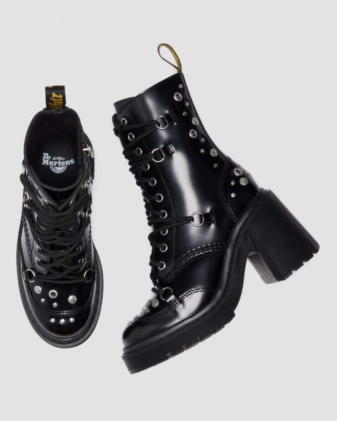 Bottes à talons évasés en cuir Buttero cloutées CHESNEY Bottes à talons évasés en cuir Buttero cloutées CHESNEY