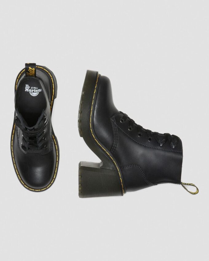Bottes à talons évasés et lacets en cuir Jesy Sendal Bottes à talons évasés et lacets en cuir Jesy Sendal