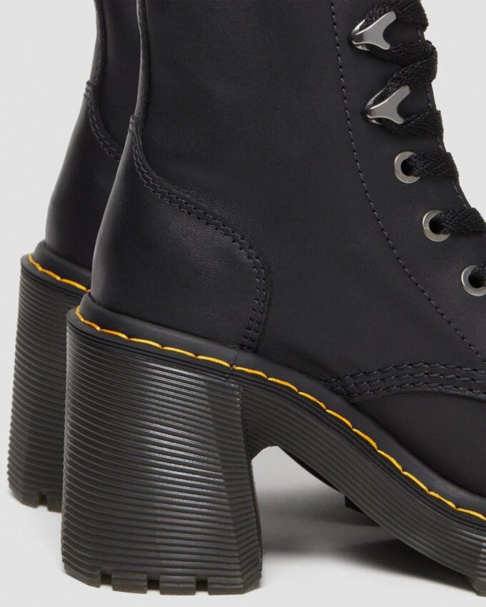 Bottes à talons évasés et lacets en cuir Jesy Sendal Bottes à talons évasés et lacets en cuir Jesy Sendal