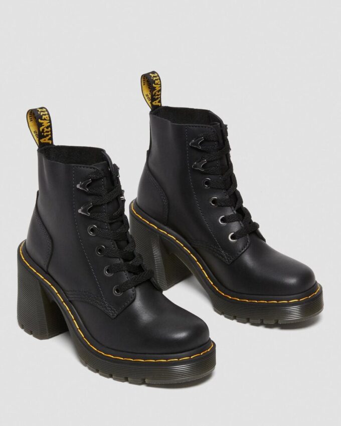 Bottes à talons évasés et lacets en cuir Jesy Sendal Bottes à talons évasés et lacets en cuir Jesy Sendal