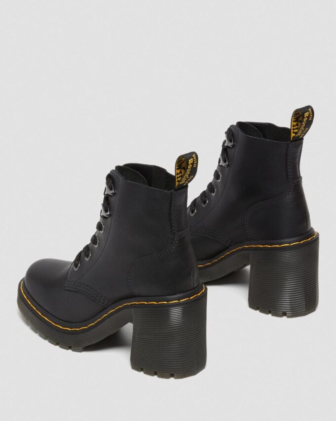 Bottes à talons évasés et lacets en cuir Jesy Sendal Bottes à talons évasés et lacets en cuir Jesy Sendal