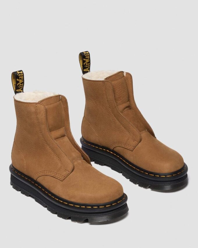 Bottes ZEBZAG LACELESS à enfiler, doublées et chaudes, en nubuck Bottes ZEBZAG LACELESS à enfiler, doublées et chaudes, en nubuck