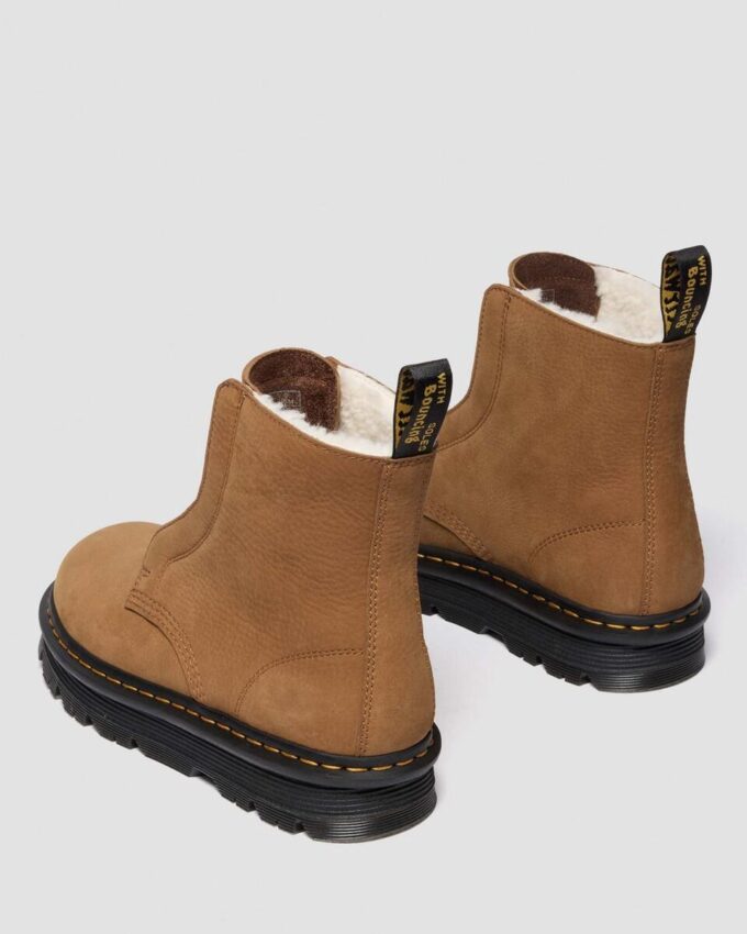 Bottes ZEBZAG LACELESS à enfiler, doublées et chaudes, en nubuck Bottes ZEBZAG LACELESS à enfiler, doublées et chaudes, en nubuck