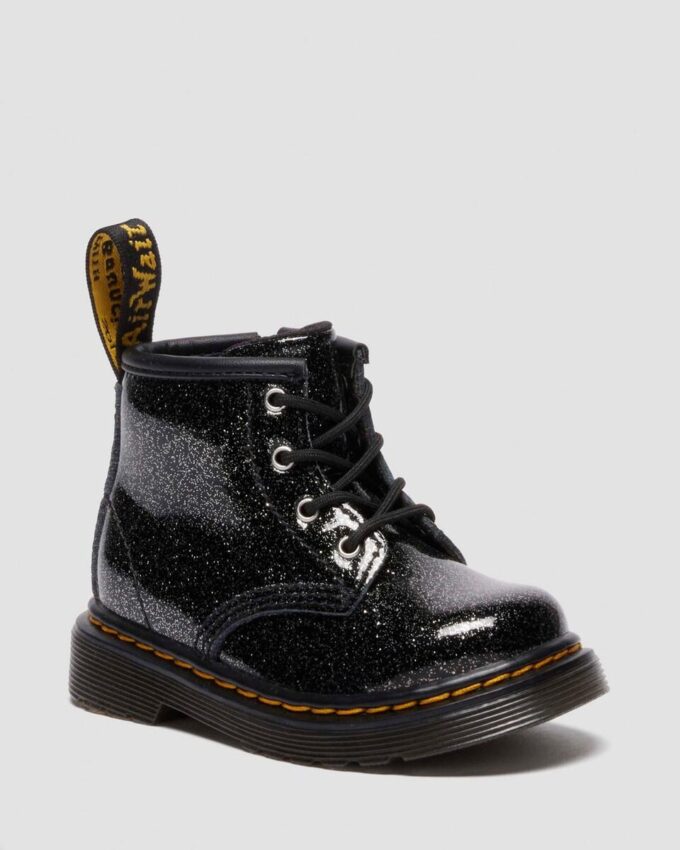 BOTTINES EN PATENT LEATHER À PAILLETTES 1460 POUR BÉBÉS BOTTINES EN PATENT LEATHER À PAILLETTES 1460 POUR BÉBÉS