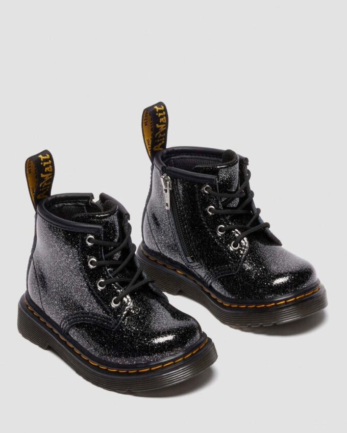 BOTTINES EN PATENT LEATHER À PAILLETTES 1460 POUR BÉBÉS BOTTINES EN PATENT LEATHER À PAILLETTES 1460 POUR BÉBÉS