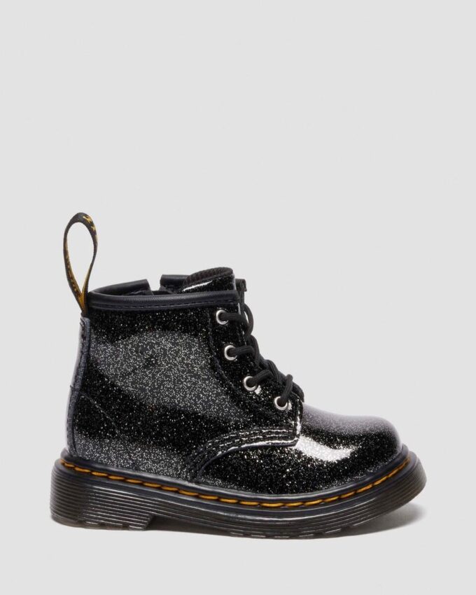 BOTTINES EN PATENT LEATHER À PAILLETTES 1460 POUR BÉBÉS BOTTINES EN PATENT LEATHER À PAILLETTES 1460 POUR BÉBÉS