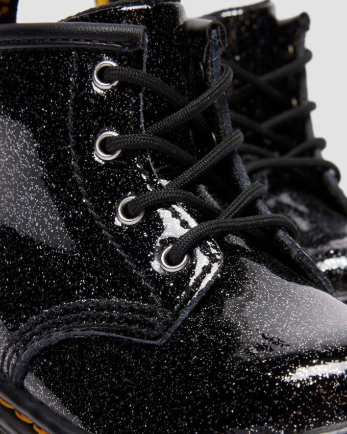 BOTTINES EN PATENT LEATHER À PAILLETTES 1460 POUR BÉBÉS BOTTINES EN PATENT LEATHER À PAILLETTES 1460 POUR BÉBÉS