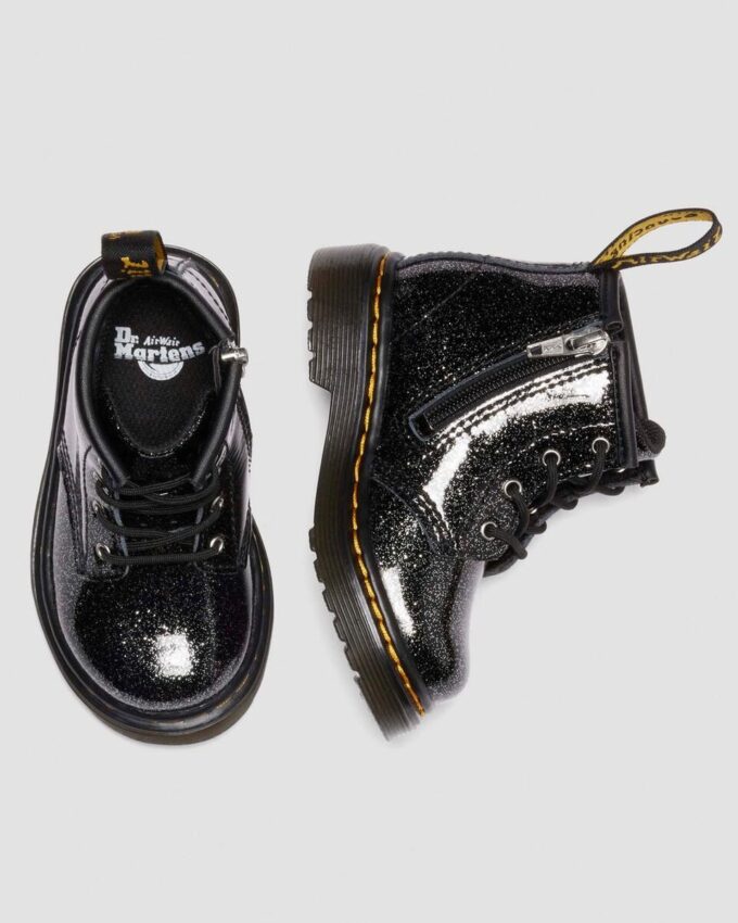 BOTTINES EN PATENT LEATHER À PAILLETTES 1460 POUR BÉBÉS BOTTINES EN PATENT LEATHER À PAILLETTES 1460 POUR BÉBÉS