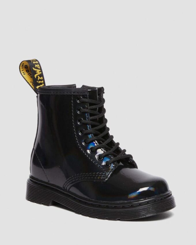 BOTTINES À LACETS EN PATENT LEATHER RAINBOW 1460 POUR ENFANTS BOTTINES À LACETS EN PATENT LEATHER RAINBOW 1460 POUR ENFANTS