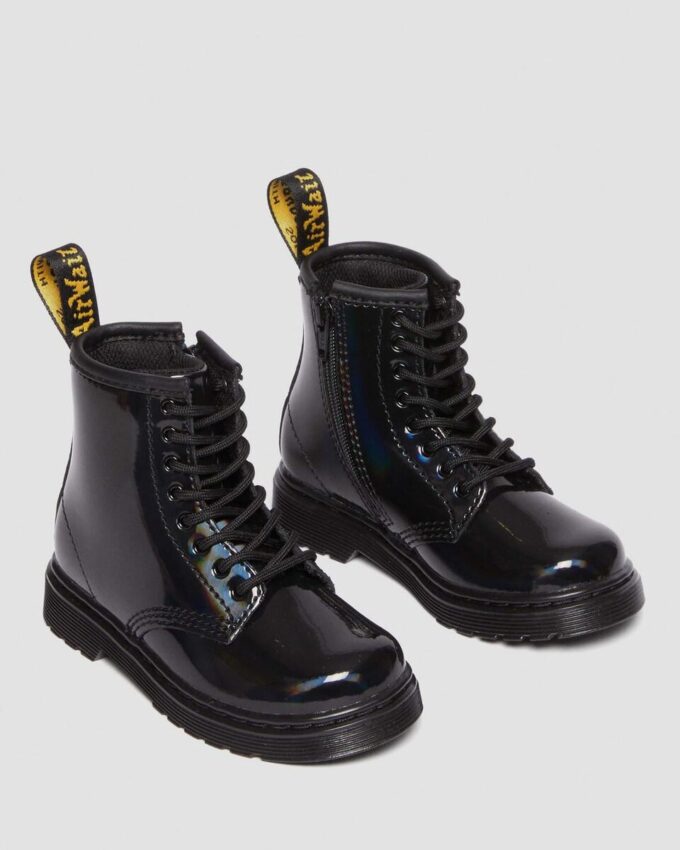 BOTTINES À LACETS EN PATENT LEATHER RAINBOW 1460 POUR ENFANTS BOTTINES À LACETS EN PATENT LEATHER RAINBOW 1460 POUR ENFANTS