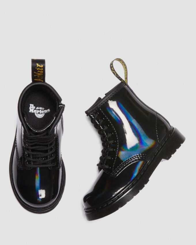 BOTTINES À LACETS EN PATENT LEATHER RAINBOW 1460 POUR ENFANTS BOTTINES À LACETS EN PATENT LEATHER RAINBOW 1460 POUR ENFANTS