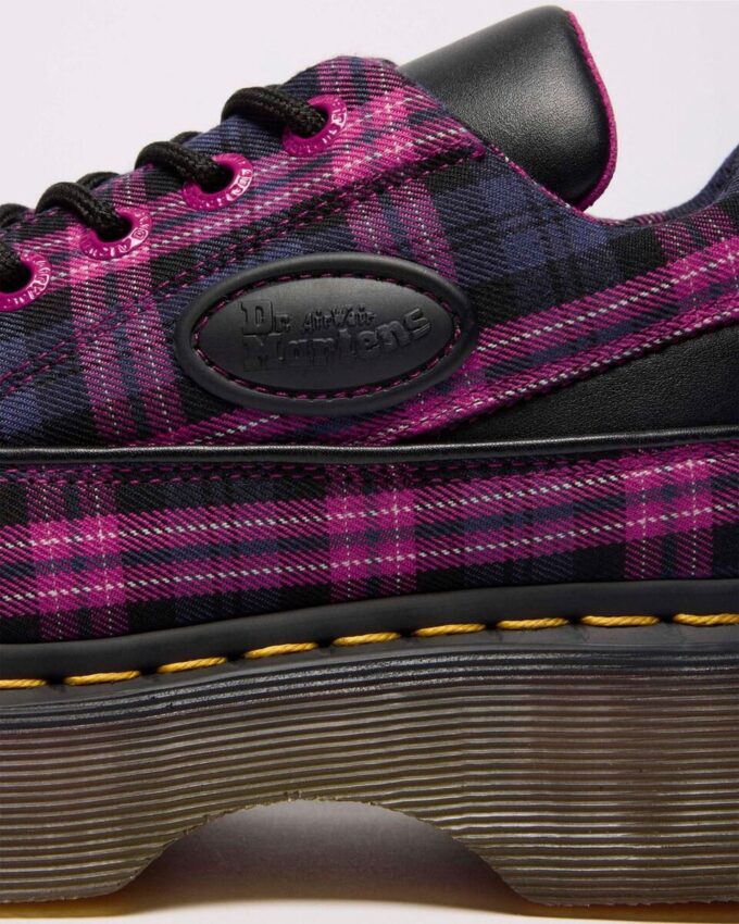 BUZZ 5-EYE Chaussures à lacets en tartan et cuir BUZZ 5-EYE Chaussures à lacets en tartan et cuir