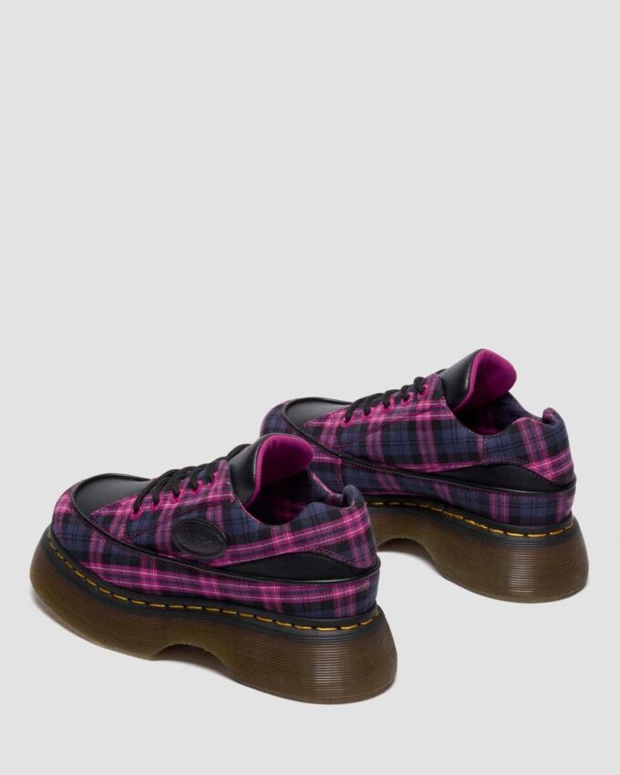 BUZZ 5-EYE Chaussures à lacets en tartan et cuir BUZZ 5-EYE Chaussures à lacets en tartan et cuir