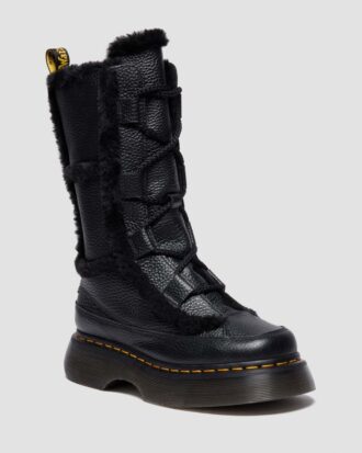 Buzz Lace Up Bottines à lacets en Nappa Leather foulé doublées de fausse fourrure