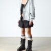 Buzz Lace Up Bottines à lacets en Nappa Leather foulé doublées de fausse fourrure Buzz Lace Up Bottines à lacets en Nappa Leather foulé doublées de fausse fourrure