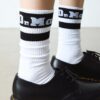 Chaussettes athlétiques en coton biologique mélangé avec logo Chaussettes athlétiques en coton biologique mélangé avec logo