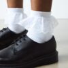 Chaussettes en coton biologique à volants Chaussettes en coton biologique à volants