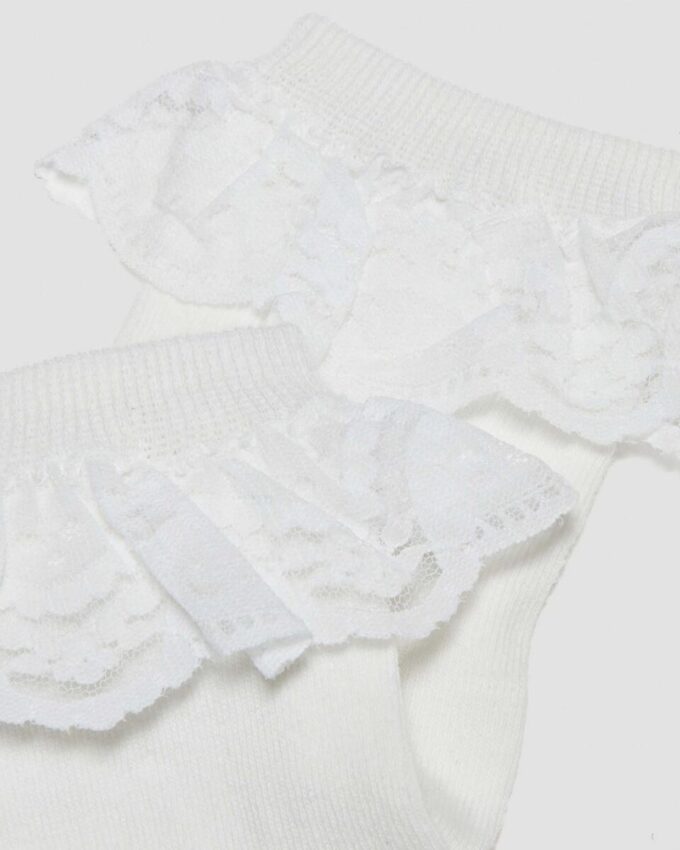 Chaussettes en coton biologique à volants Chaussettes en coton biologique à volants