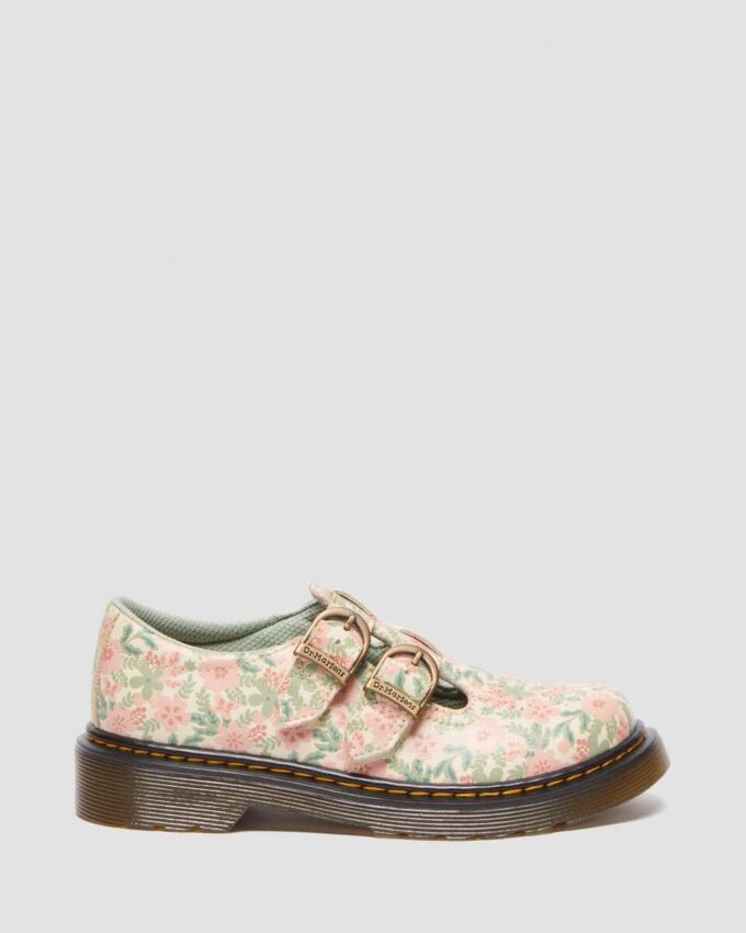 Chaussures Mary Jane en cuir à fleurs Junior 8053 Chaussures Mary Jane en cuir à fleurs Junior 8053