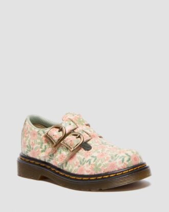 Chaussures Mary Jane en cuir à fleurs pour tout-petits 8053