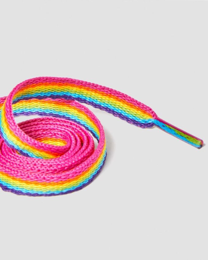 Lacets plats arc-en-ciel de 26 pouces (3 œillets) Lacets plats arc-en-ciel de 26 pouces (3 œillets)