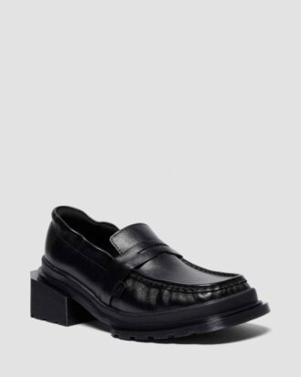 MAYBOLE LOAFER Mocassins en cuir à bout carré et fronces