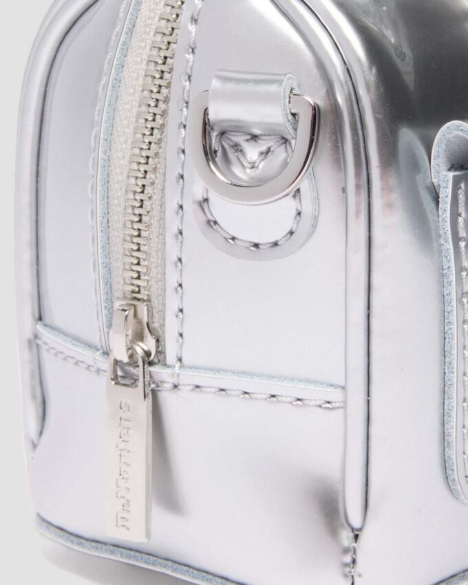 Mini sac à main argenté en Patent Leather Mini sac à main argenté en Patent Leather