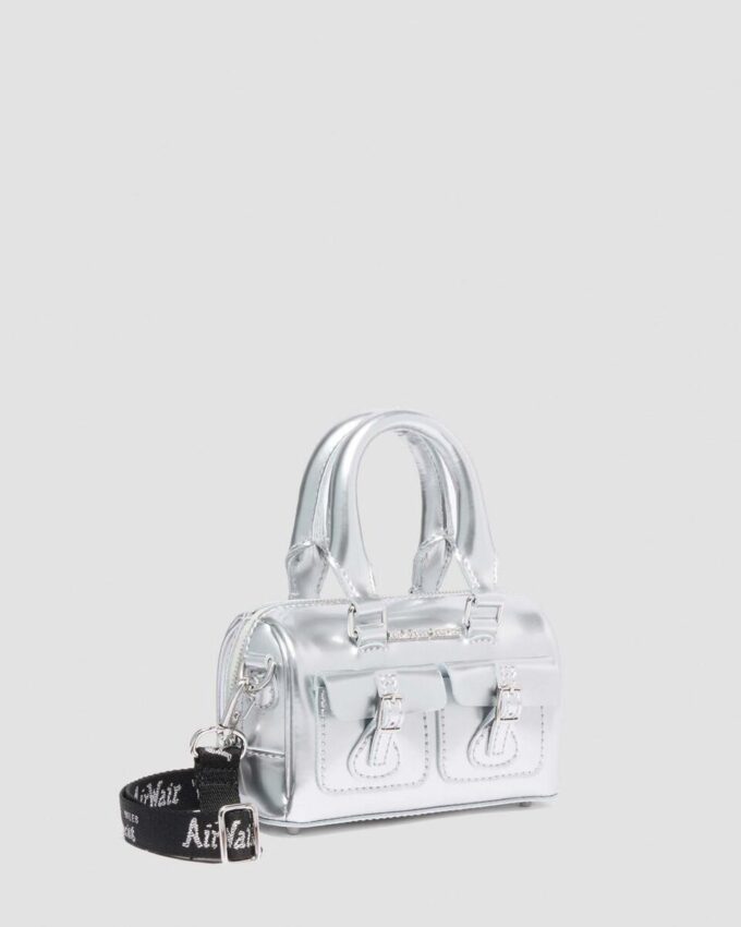 Mini sac à main argenté en Patent Leather Mini sac à main argenté en Patent Leather