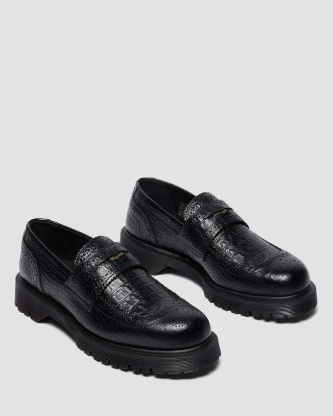 Mocassins en cuir gaufré PENTON BROGUE Mocassins en cuir gaufré PENTON BROGUE