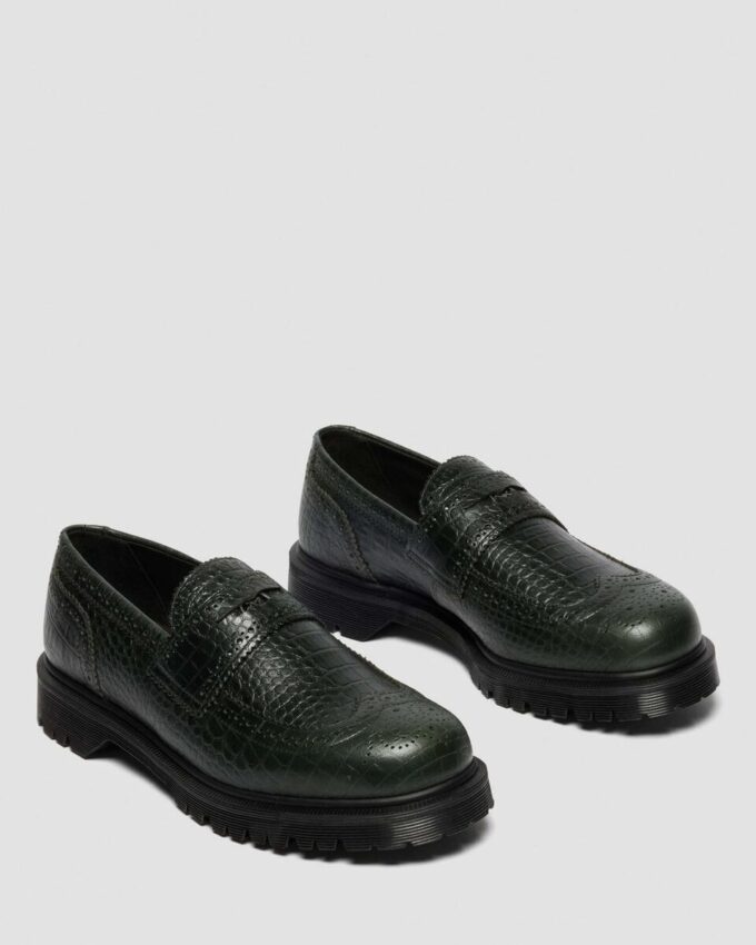 Mocassins en cuir gaufré PENTON BROGUE
