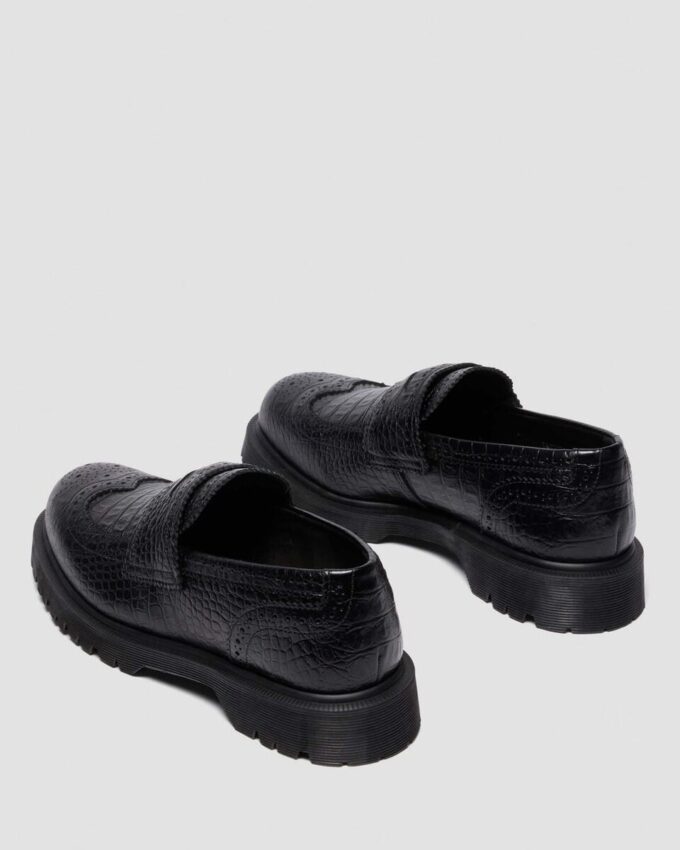 Mocassins en cuir gaufré PENTON BROGUE Mocassins en cuir gaufré PENTON BROGUE