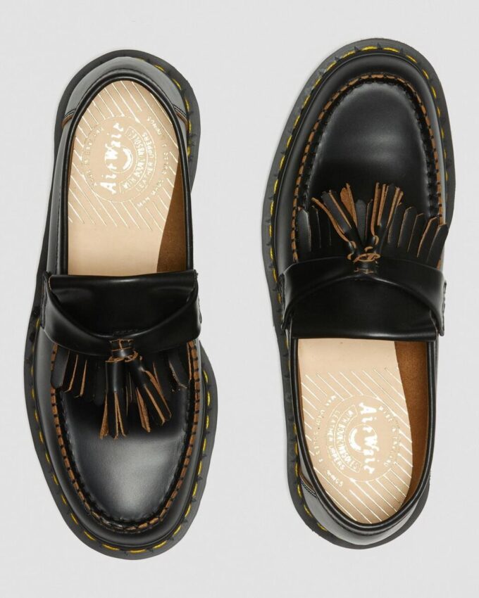Mocassins à pompons Adrian Vintage en cuir Quilon fabriqués en Angleterre Mocassins à pompons Adrian Vintage en cuir Quilon fabriqués en Angleterre