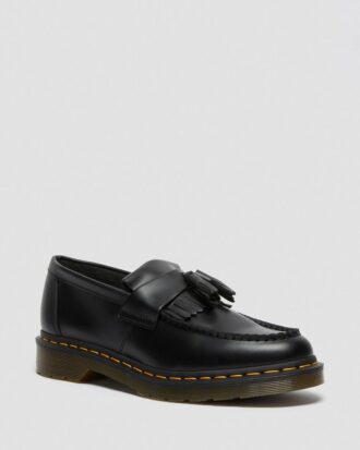 Mocassins à pompons en cuir jaune Adrian