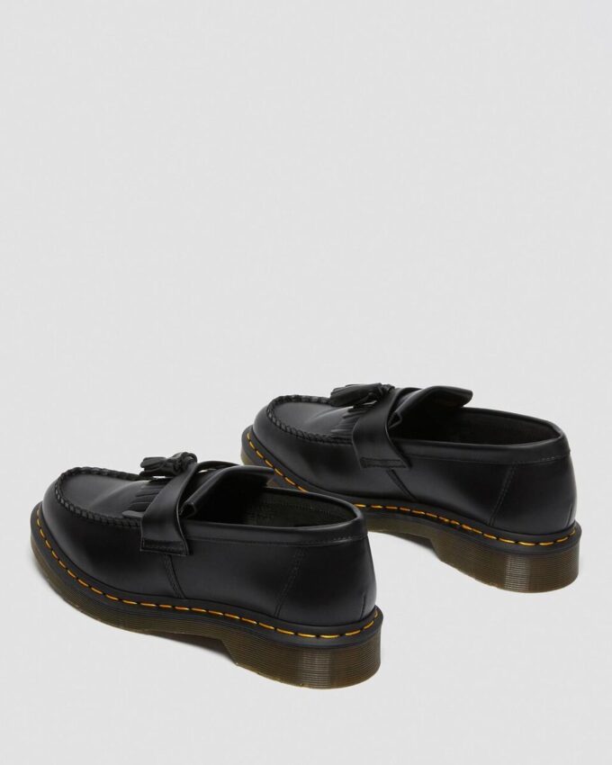 Mocassins à pompons en cuir jaune Adrian