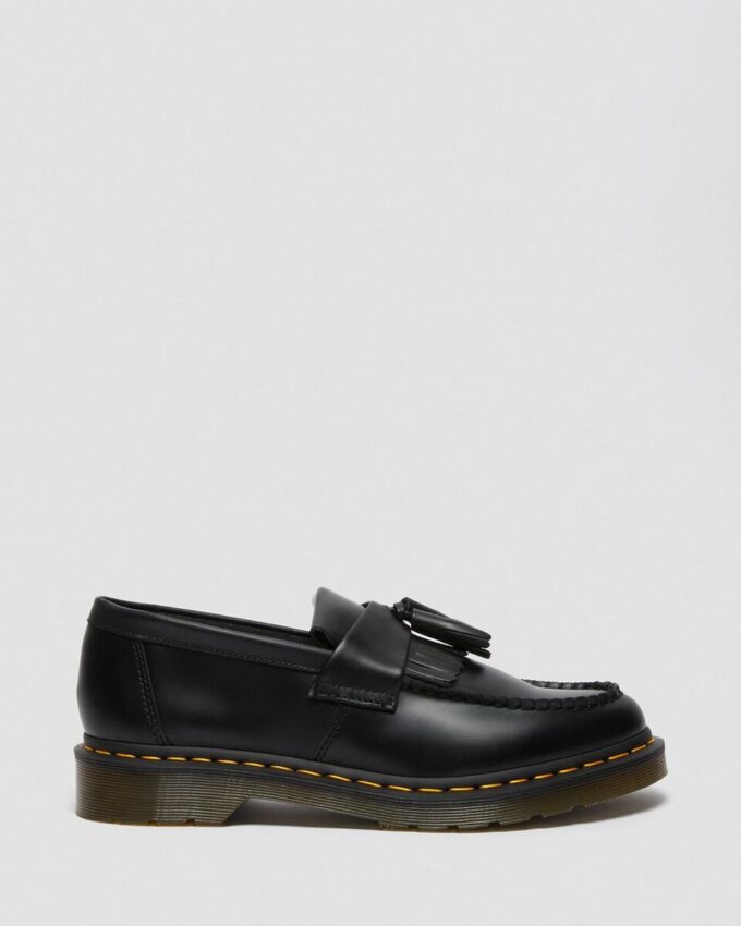 Mocassins à pompons en cuir jaune Adrian